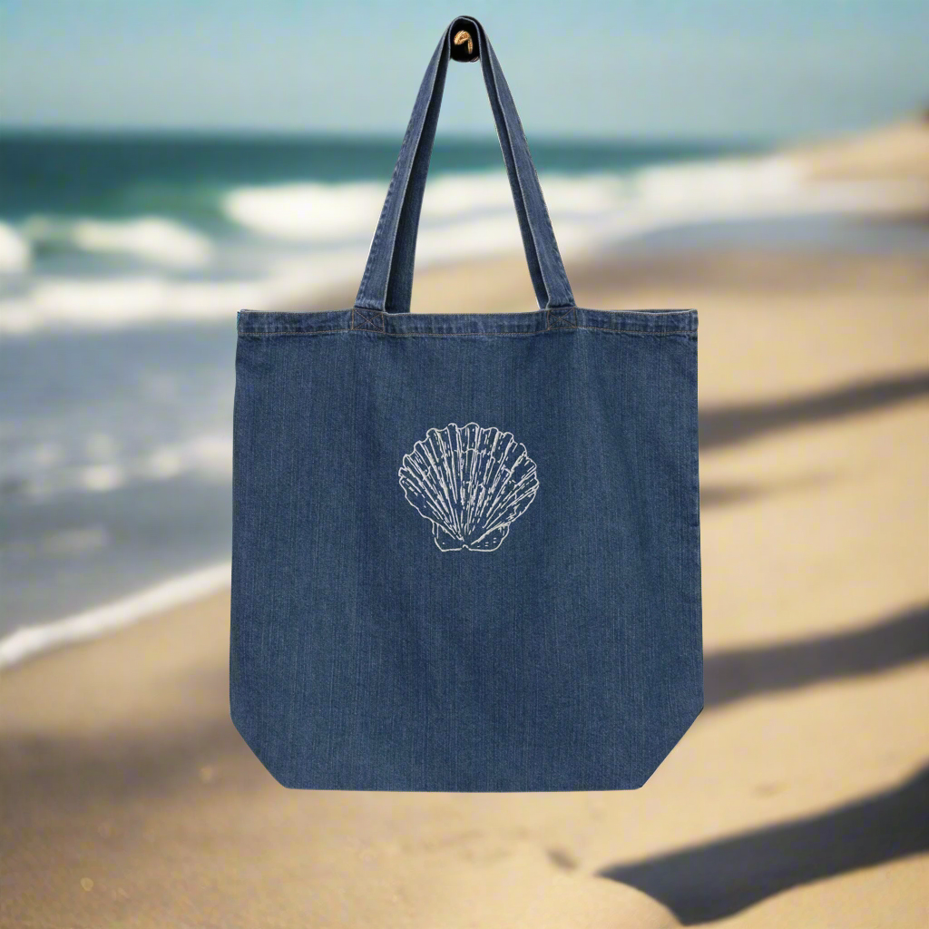 Shell Denim Tote